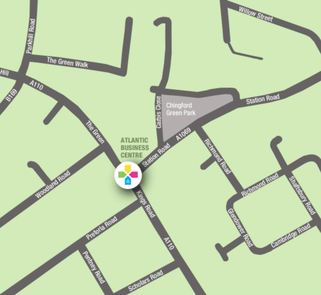 Atlantic Buisness Centre 1 The Green Lonson E4 7ES: Location Map